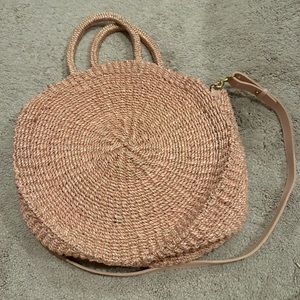 Clare V. Light Pink Straw Tote